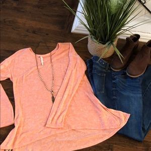 Chelsea & Violet coral colored sweater Size M